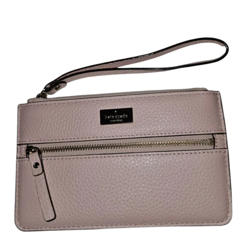 Kate Spade New York Leather Clutch Wristlet Pink